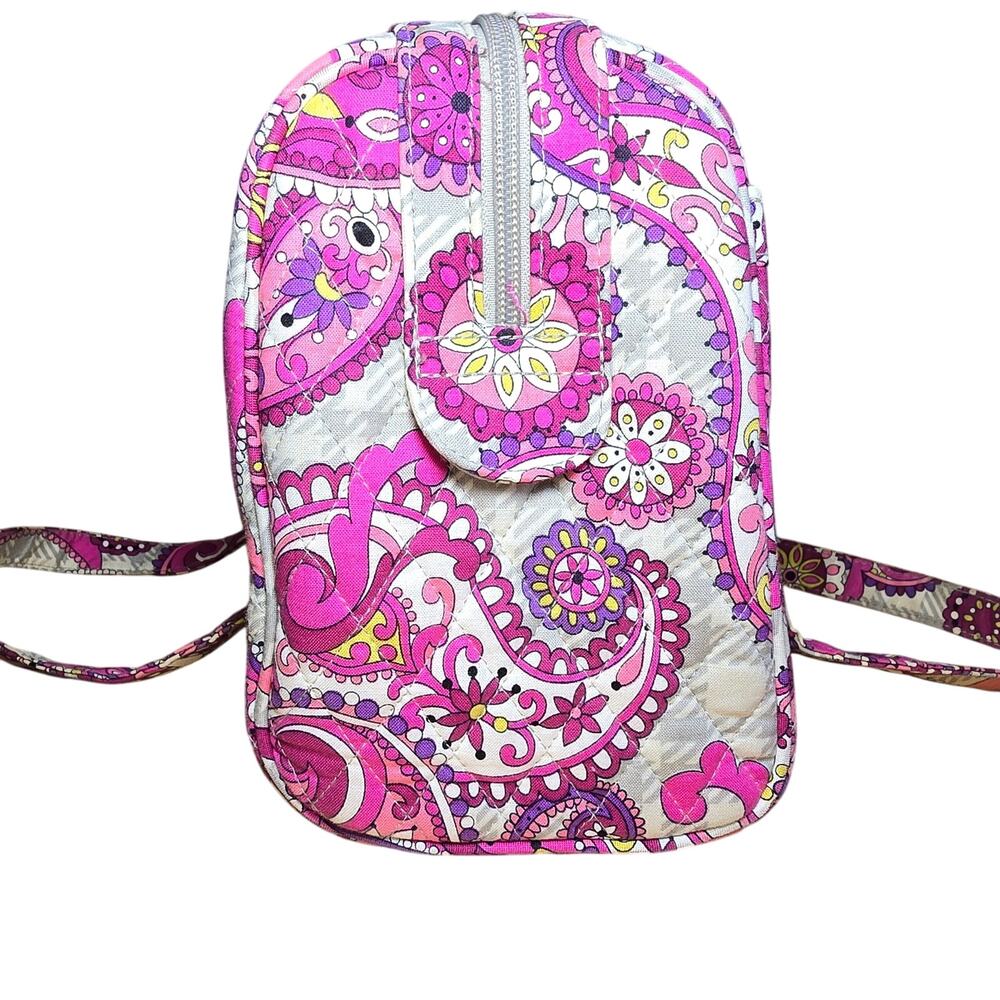 Vera Bradley Quilted Eloise in Paisley Meets Plaid Pattern Bag Purse 13x9x5 - Picture 3 of 6